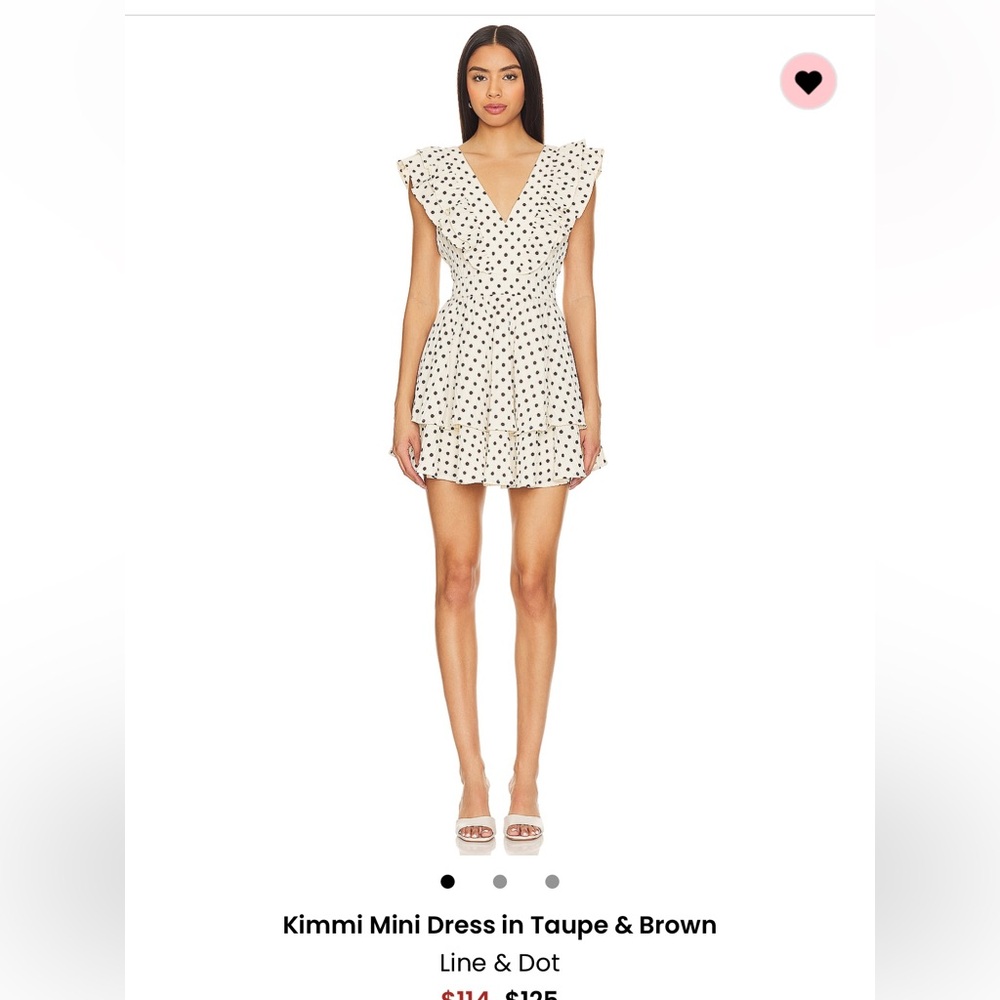 Line & Dot Kimmi Mini Dress in Taupe and Brown